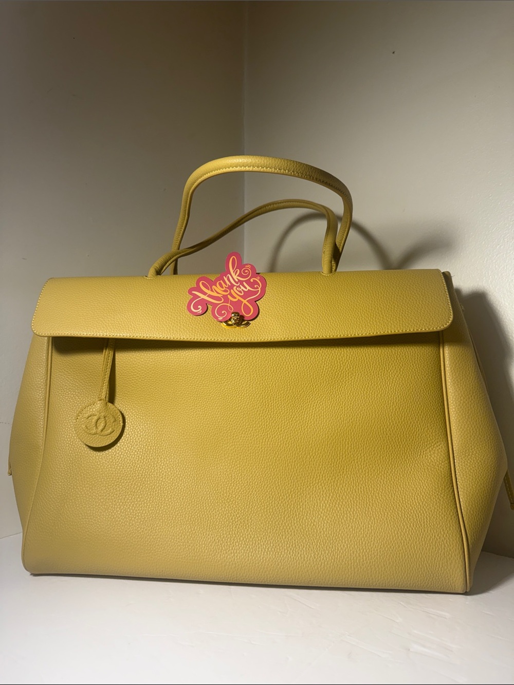 Yellow Genuine Leather Top-Handle Women’s Bag